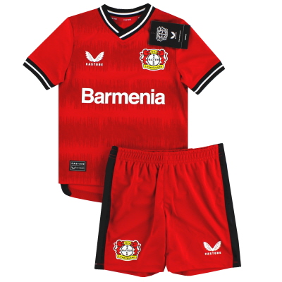 2022-23 Bayer Leverkusen Castore Home Shirt & Shorts *BNIB* 4-5 Tahun