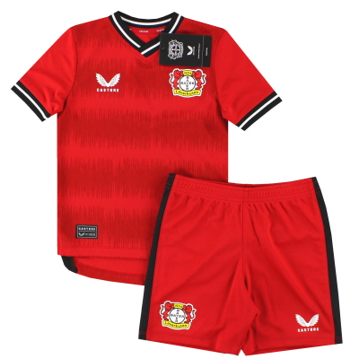 2022-23 Bayer Leverkusen Castore Home Maglia e pantaloncini *BNIB* 3-4 anni