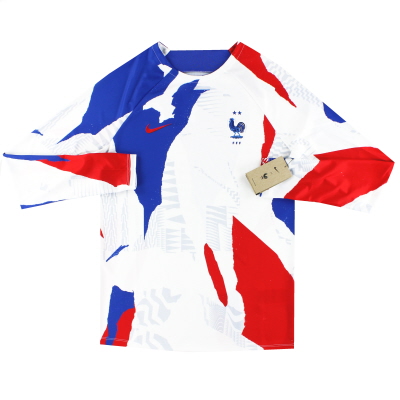 2022-23 Frankreich Nike Pre-Match Shirt L/S *mit Etiketten* M