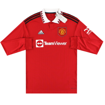 2022-23 Manchester United adidas thuisshirt L/S *met tags*