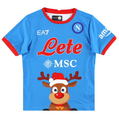 2022-23 Napoli EA7 'Special Edition' Christmas Shirt *As New* 3 Years