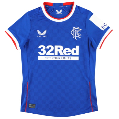Camiseta de local para mujer de los Rangers Castore 2022-23 * Como nueva *