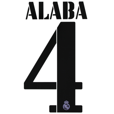 2022-23 Conjunto de nombres locales del Real Madrid Alaba #4 CL *BNIB*