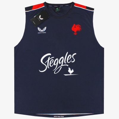 2022 Sydney Roosters Castore Singlet Training Vest * avec étiquettes *