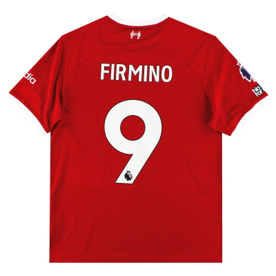 2023-24 Liverpool Nike thuisshirt Firmino #9 *met kaartjes* L