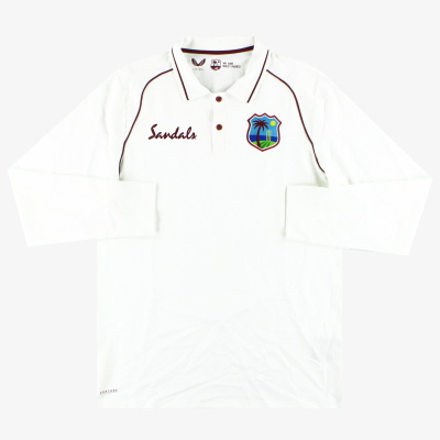 West Indies Castore Test Polo Shirt L/S *Como nuevo*